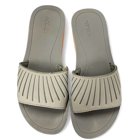 OluKai Halu’a Poi Womens Gray Slides Size 7 Medium/37 - Picture 1 of 9